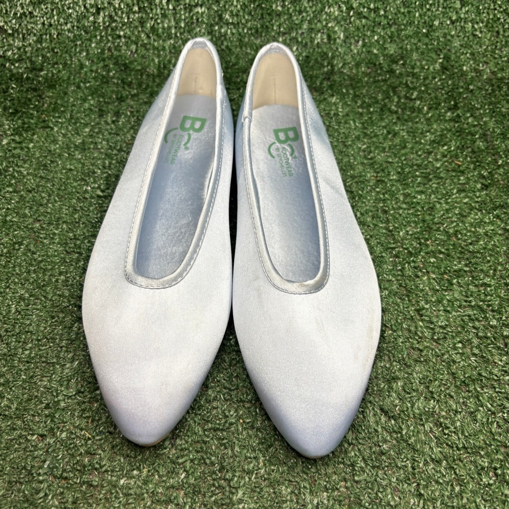 NEW BC Footwear Seychelles Georgette Satin Ballet Flat Baby Blue Womens Size 7